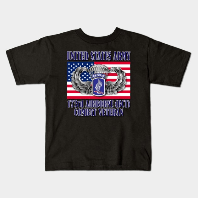 173rd Airborne Brigade- Combat Veteran Kids T-Shirt by Relaxed Lifestyle Products